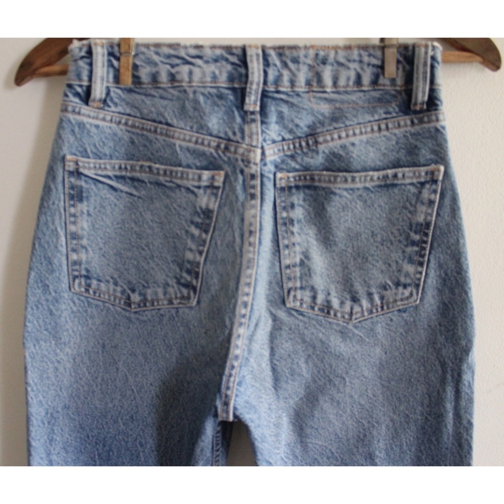 Zara High Rise Mom Jeans Size 2 Flawed Preowned - Picture 5 of 6